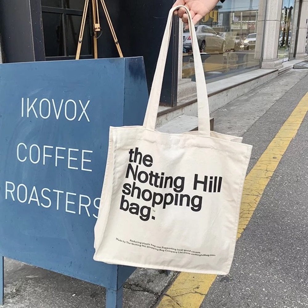 Canvas tote bag cotton the notting hill print bag shopping shoulder bagN…